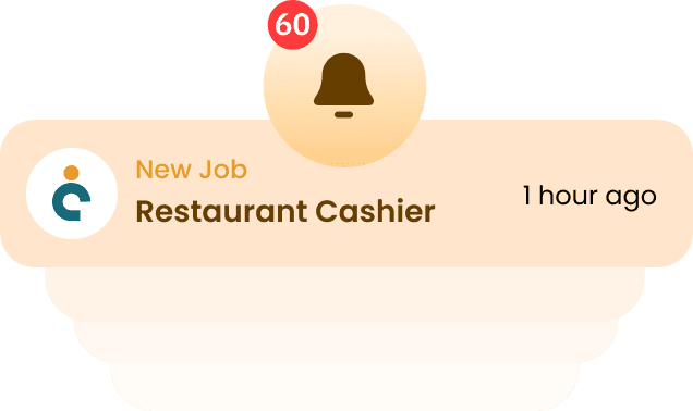 New restaurant cashier job notification