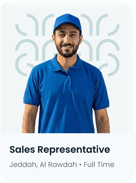 Sales representative job card