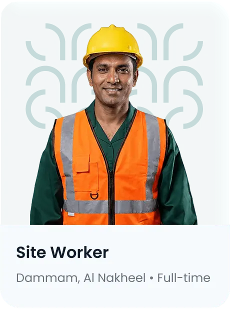 Site worker job card