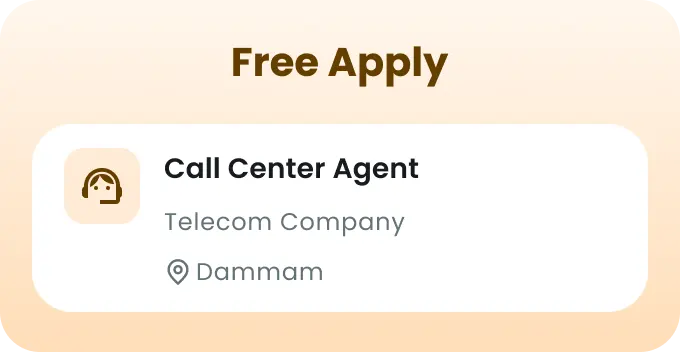 Free-application notification card for a cashier role