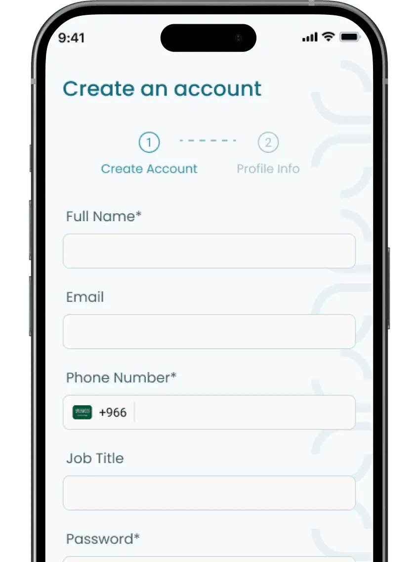 Shougl account-creation screen